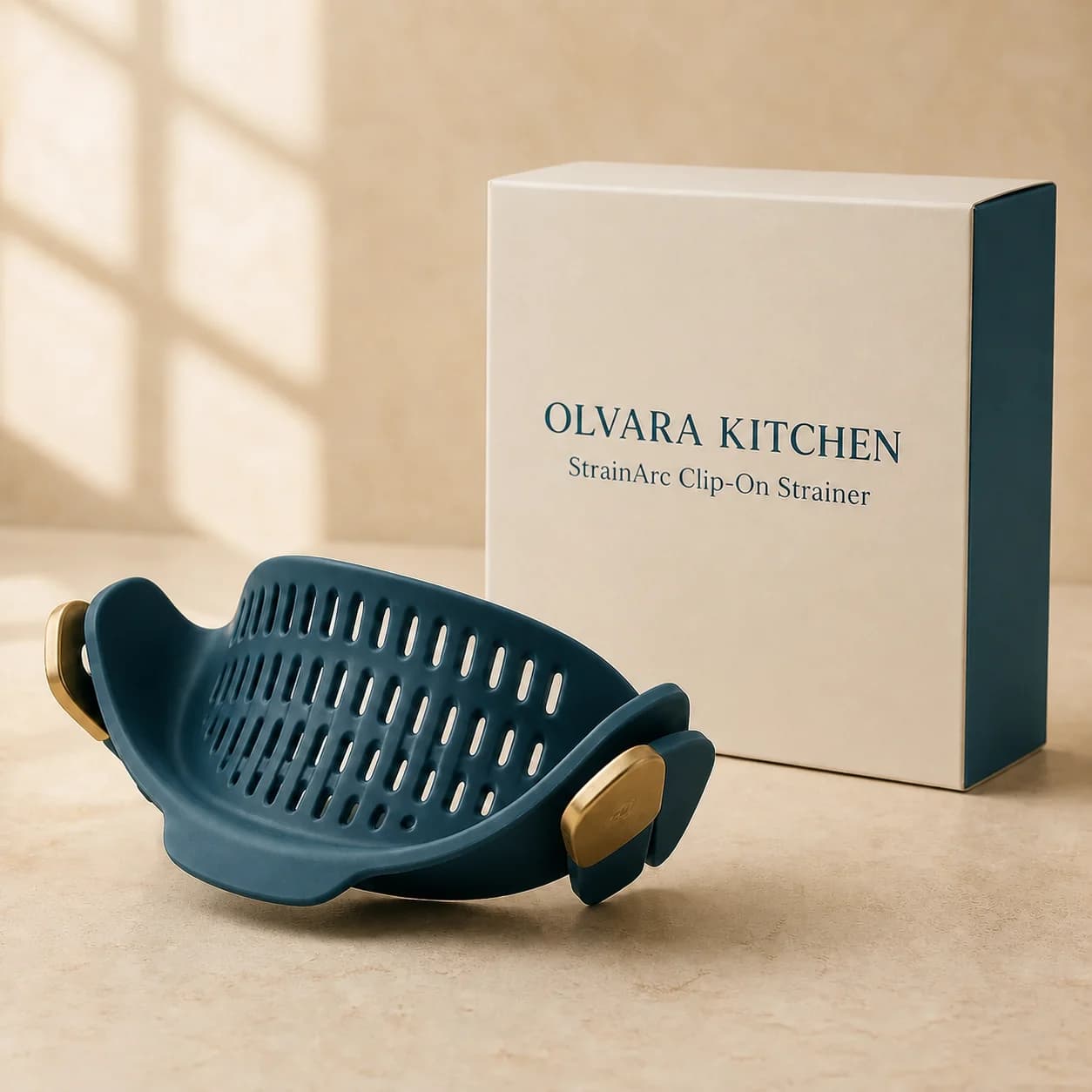 StrainArc Clip-On Strainer kitchen tool